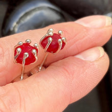 Load image into Gallery viewer, a. EARRINGS . studs . crimson red