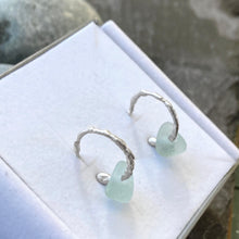 Load image into Gallery viewer, a. HOOP EARRINGS . seafoam