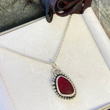 Load image into Gallery viewer, PENDANT . crimson red . rare