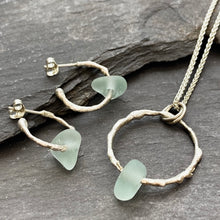 Load image into Gallery viewer, a. HOOP EARRINGS . seafoam
