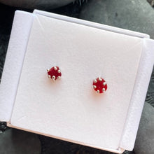 Load image into Gallery viewer, a. EARRINGS . studs . crimson red