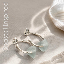 Load image into Gallery viewer, a. HOOP EARRINGS . seafoam