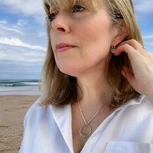 Load image into Gallery viewer, a. HOOP EARRINGS . seafoam
