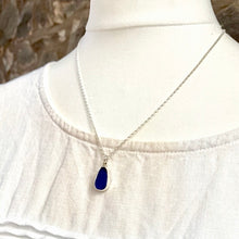 Load image into Gallery viewer, a . PENDANT . mermaids tear . dark cobalt blue