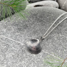 Load image into Gallery viewer, a. PENDANT . sea shell and sea glass cluster