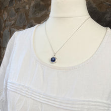 Load image into Gallery viewer, a. PENDANT . Drop in the Ocean . blue & white pottery