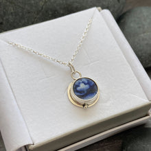 Load image into Gallery viewer, a. PENDANT . Drop in the Ocean . blue & white pottery