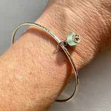 Load image into Gallery viewer, BANGLE . sea glass charm