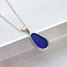 Load image into Gallery viewer, a . PENDANT . mermaids tear . cobalt blue
