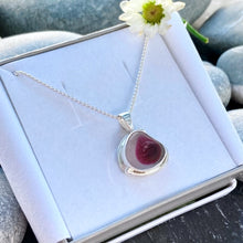 Load image into Gallery viewer, PENDANT . Seaham sea glass . Deep pink
