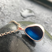 Load image into Gallery viewer, a. PENDANT . Seaham sea glass . blue multi
