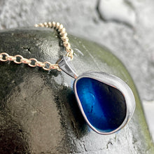 Load image into Gallery viewer, a. PENDANT . Seaham sea glass . blue multi
