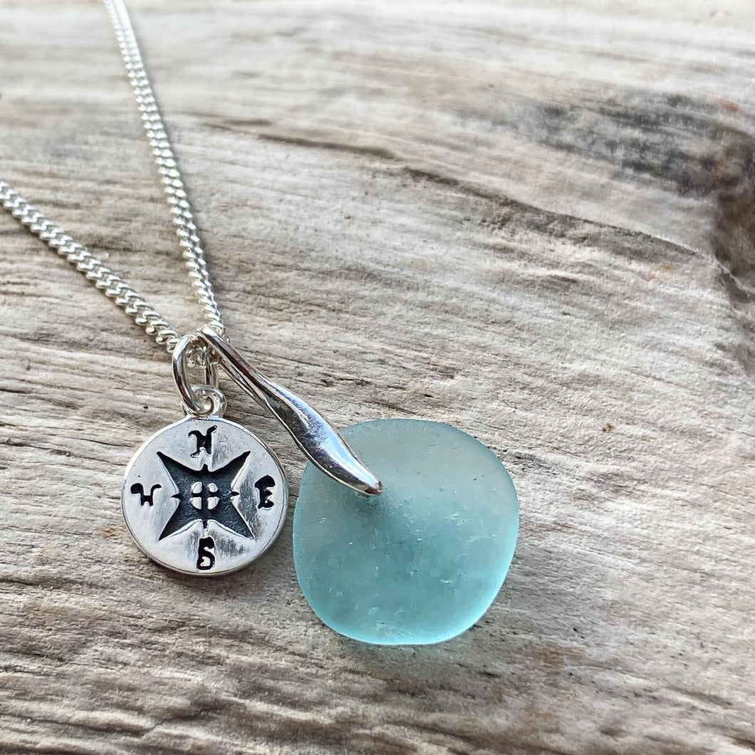 PENDANT . wave . light aquamarine