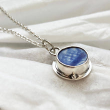 Load image into Gallery viewer, a. PENDANT . Drop in the Ocean . blue &amp; white pottery
