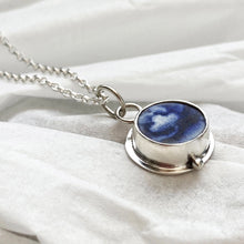 Load image into Gallery viewer, a. PENDANT . Drop in the Ocean . blue &amp; white pottery
