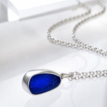 Load image into Gallery viewer, a . PENDANT . mermaids tear . dark cobalt blue

