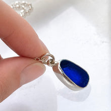 Load image into Gallery viewer, a . PENDANT . mermaids tear . dark cobalt blue
