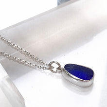Load image into Gallery viewer, a . PENDANT . mermaids tear . dark cobalt blue
