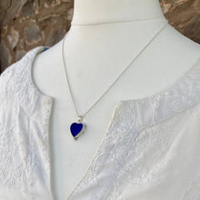 Load image into Gallery viewer, a. PENDANT . heart . cobalt blue
